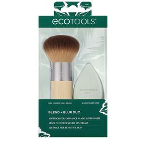 EcoTools Blend + Blur Duo Makeup Brush and Sponge, 2 Piece Set